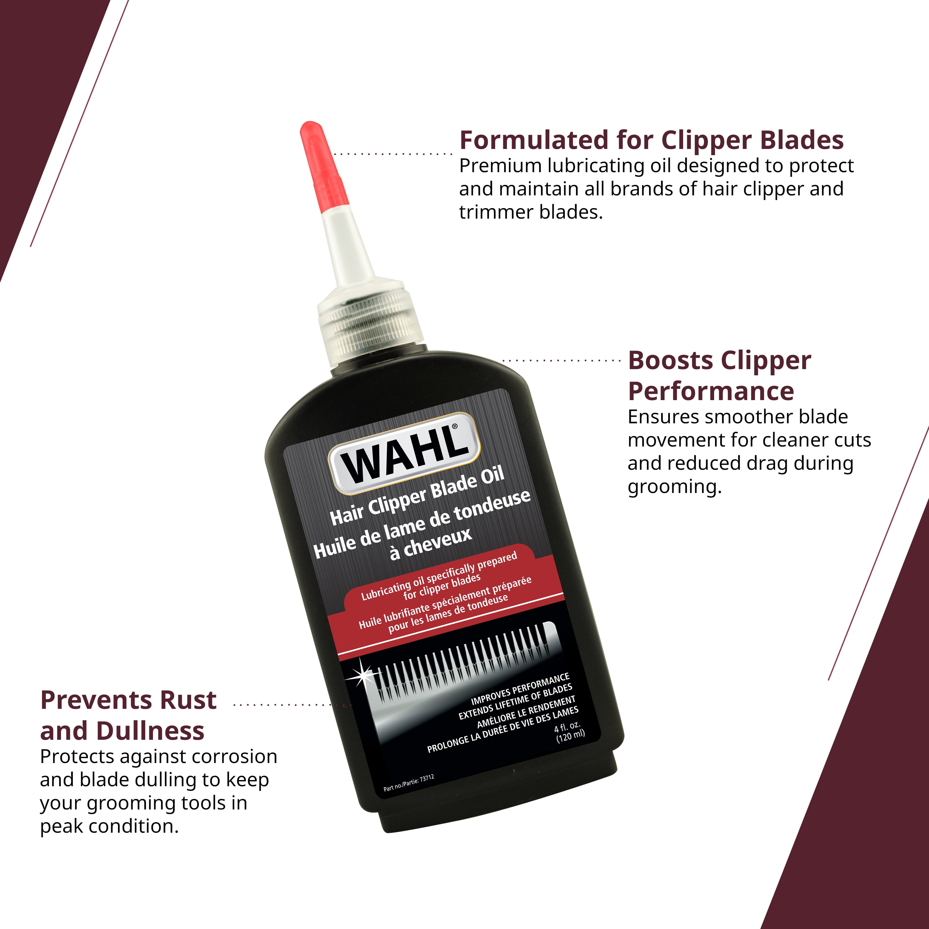 hair clipper lubricant walmart Wahl Professional Hair Clipper Blade Oil, 4 Ounce Bottle 3310-300