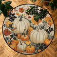 thumbnail image 7 of CURLYOOT Round Rug 3ft Fall Area Rug, Washable Circle Mat Non Slip Floor Carpet Mat, Pumpkin Sunflower Soft Indoor Rugs for Entryway Living Room Dining Room Bedroom, 7 of 7