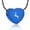 Blue, variant on Deer Print Heart Urn Pendant Pet Cremation Jewelry for Ashes Urn Necklace Lockets for Human Ashes Holder Necklace for Furry Friend Family