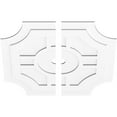 thumbnail image 2 of Ekena Millwork CMP22HS2-03000 22 in. OD x 3 in. ID Square Haus Architectural Grade PVC Contemporary Ceiling Medallion - 2 Piece, 2 of 7