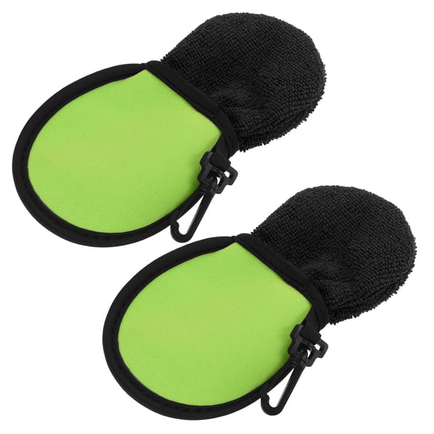 Limpiador Portátil de Pelotas de Golf Unique Bargains Bolsa Verde Paquete de 2