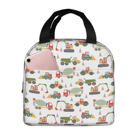 Insulated Lunch Bag for Women Men - Excavator Leakproof Cooler Lunch Box for Women Men  Lunch Tote Bags for Work School Picnic Travel