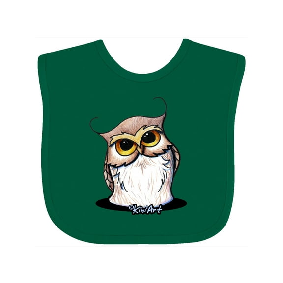 Inktastic KiniArt Owl Boys or Girls Baby Bib