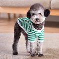 thumbnail image 1 of Flmtop Pet Vest Skin-friendly Elastic Cotton Puppy Striped Vest for Spring White Green, 1 of 9