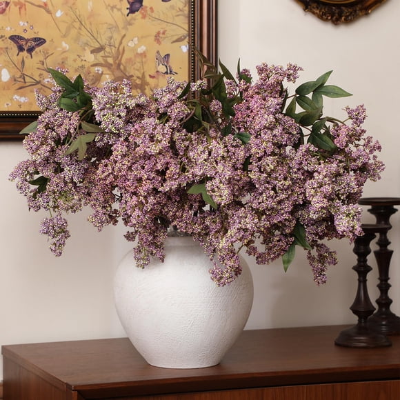 Tallo artificial de bayas Zeyune, color morado, 109 cm, para decoración del hogar