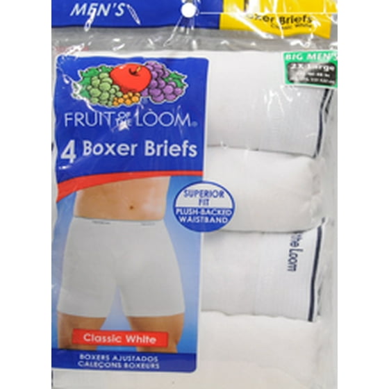 Fruit of the Loom Fruit Of The Loom Ftl 4pk White Boxer Brief, Size