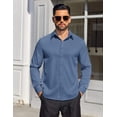 thumbnail image 6 of COOFANDY Men's Dress Shirts Long Sleeve Wrinkle-Free Shirts Solid Formal Button Down Shirt, 6 of 6