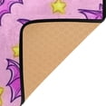 thumbnail image 4 of Pink Bat Cartoon Pattern 63''x48'' Plush Memory Foam Bath Mat, Soft, Absorbent, Non Slip, Durable, 4 of 7