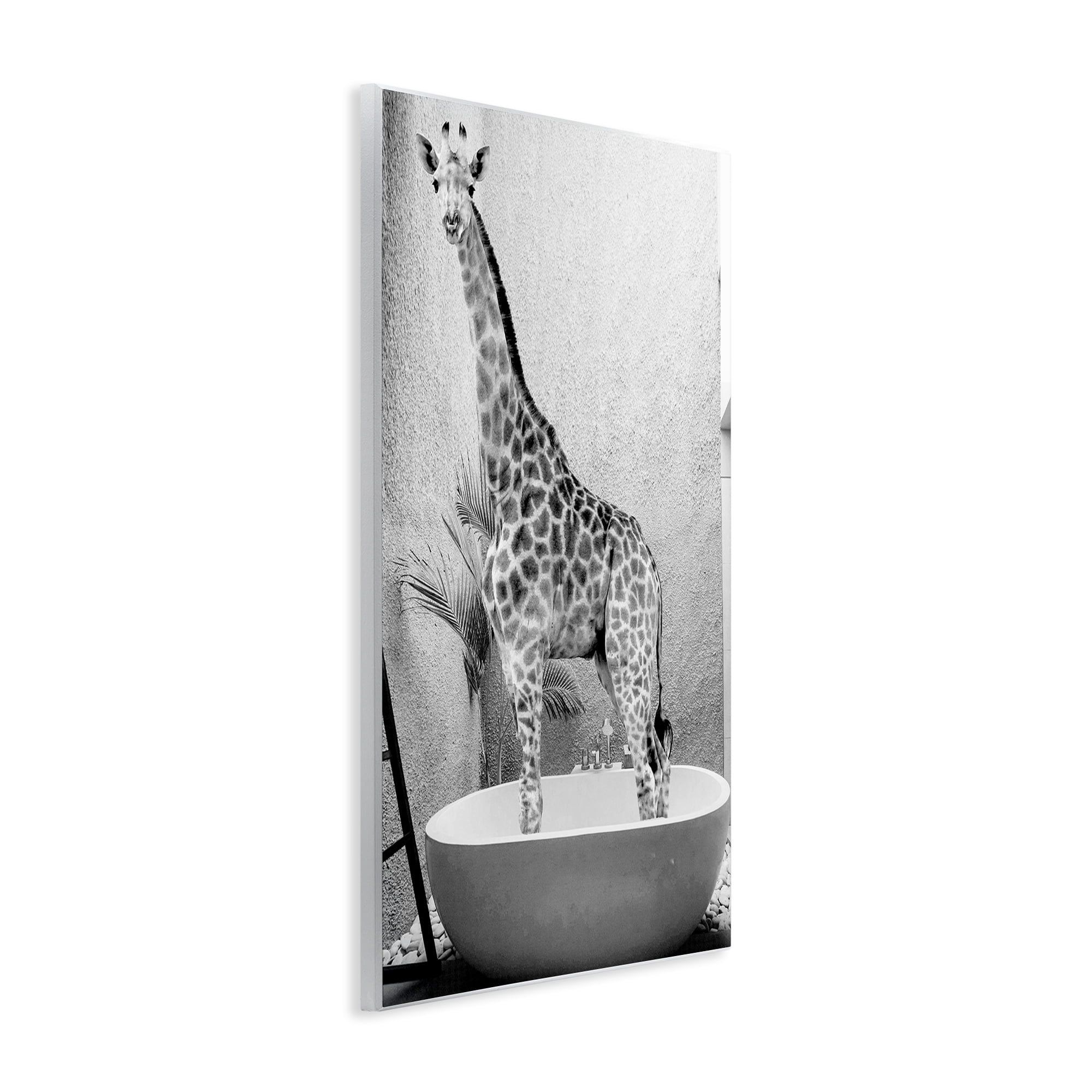 Stupell Industries Safari Bath Standing Tall Wall Plaque Art, design by SD Graphics Studio
