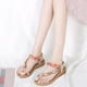 thumbnail image 4 of Sandalias Sin Cordones Con Cuentas Diamantes Imitación Zapatos Cómodos para Al Aire Libre Mujer, 4 of 9