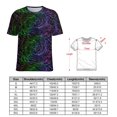 thumbnail image 3 of Women T Shirt Shallow Water O Neck T-Shirts Short Sleeves Multi-colored Vortex Hip Hop Custom Tshirt Street Style Clothe, 3 of 7