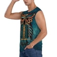 thumbnail image 3 of Balery Owl In Blue Camisetas sin mangas para hombre, absorbe la humedad y protege contra el mal olor.-XX-Large, 3 of 7