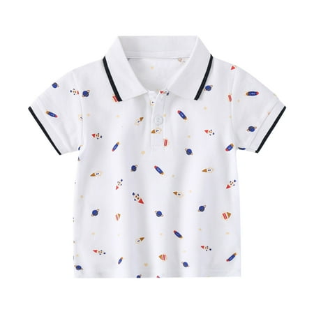 

KI-8jcuD Boys Shirts Size 10-12 Long Sleeve Kids Toddler Baby Boys Shirt Solid Short Sleeve Cute Cartoon Print T Shirt Blouse Tops Outfits Shirts Boys 10 12 Top Undershirts Small Basketball Shirt Te