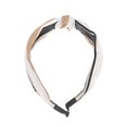 thumbnail image 4 of Unique Bargains 1 Pc Grace Stripe Pattern Wide Cross Knot Headbands for Women Khaki White Black, 4 of 6