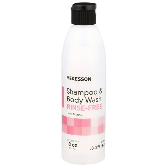 McKesson Rinse Free Shampoo and Body Wash 8 oz. Light Floral Scent Each