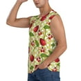 thumbnail image 3 of Fotbe Cherries and Ladybirds Men's Camiseta sin Mangas Estampada para Hombres, Playera Casual para Gimnasio, Entrenamiento, Playa-Medium, 3 of 7