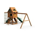 Gorilla Playsets Mountaineer Treehouse Wooden Swing Set with Fort Add