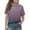 CA01-Light Purple, variant on Girls' Short Sleeve School Uniform Polo Shirts Casual Loose Fitting Tie Dye Print Sport Tops Blouse for 2-14 Y Light Purple 140