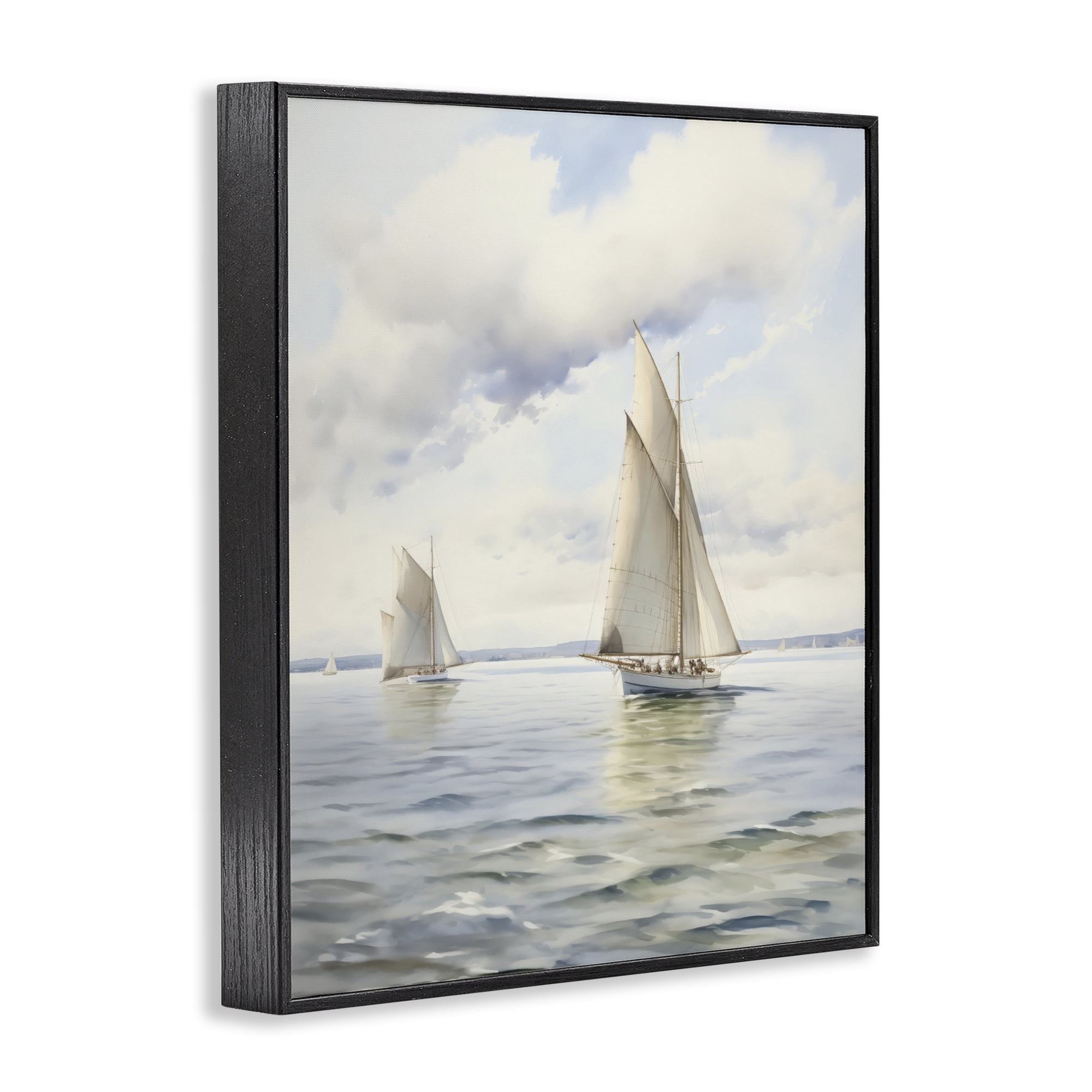 Stupell Industries Sailing Toward a Tranquil Horizon Black Framed Giclee Art, design by LSR Design Studio