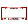 thumbnail image 2 of Cardinal Arkansas Razorbacks Colored Chrome License Plate Frame, 2 of 2