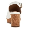 thumbnail image 2 of GIANI BERNINI Womens White Cork-Like 1" Platform Logo Adjustable Strap Comfort Celinaa Round Toe Block Heel Buckle Slingback Sandal 6.5 M, 2 of 4