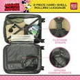 thumbnail image 7 of Disney Minnie Mouse 3 Piece Rolling Luggage Set, Textured Hardshell Suitcase with Wheels Set, 21, 25 and 29 Inch, Gold, 7 of 7