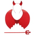 thumbnail image 3 of KAKOWELY 1 juego de disfraz de diablo para niños, adorable ropa de diablo, accesorio de cosplay para fiesta de Halloween, disfraz de diablo para cosplay., 3 of 4