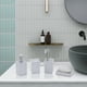 thumbnail image 5 of Juego de Accesorios de Baño de 4 Piezas: Dispensador de Jabón, Portacepillos, Vaso, Pastilla de Jabón, Diseño Moderno y Elegante, Multiusos para Baño, Hotel, Hogar, Regalo de Inauguración, Blanco y G, 5 of 6