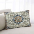 thumbnail image 2 of Boho Orange Blue Throw Pillow Cover 12 x 20 Inch Decorative Pillow Cover Tribal Antique Country American Southwest Lumbar Pillowcase Seasonal Rectangle Cushion Case for Couch Sofa Bed Living Room, 2 of 7