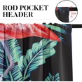 thumbnail image 6 of 36 Inch Kitchen Curtains Tropical Palm Leaves and Flamingo Window Curtains and Valances Set of 3,Summer Black Short Tier Curtain for Kitchen,Vintage Small Kitchen Decor, 6 of 6