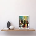 thumbnail image 2 of Rose White and Red Glass Wine Bottles on Shelf Artwork Framed Wall Art Print A4, 2 of 4