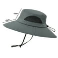 thumbnail image 2 of Sombrero para el sol impermeable de secado rápido para montañismo al aire libre, sombrero de pescador con protección solar, sombrero de verano para hombre, sombrero parasol de ala grande, 2 of 5