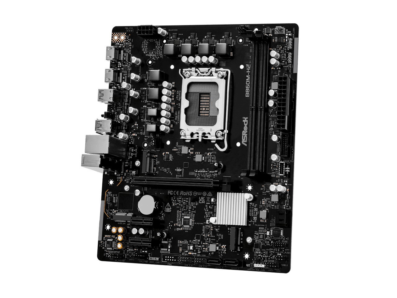 ASRock B860M-H2 LGA 1851 Intel B860 SATA 6Gb/s Intel Core Ultra DDR5 Micro ATX Motherboard
