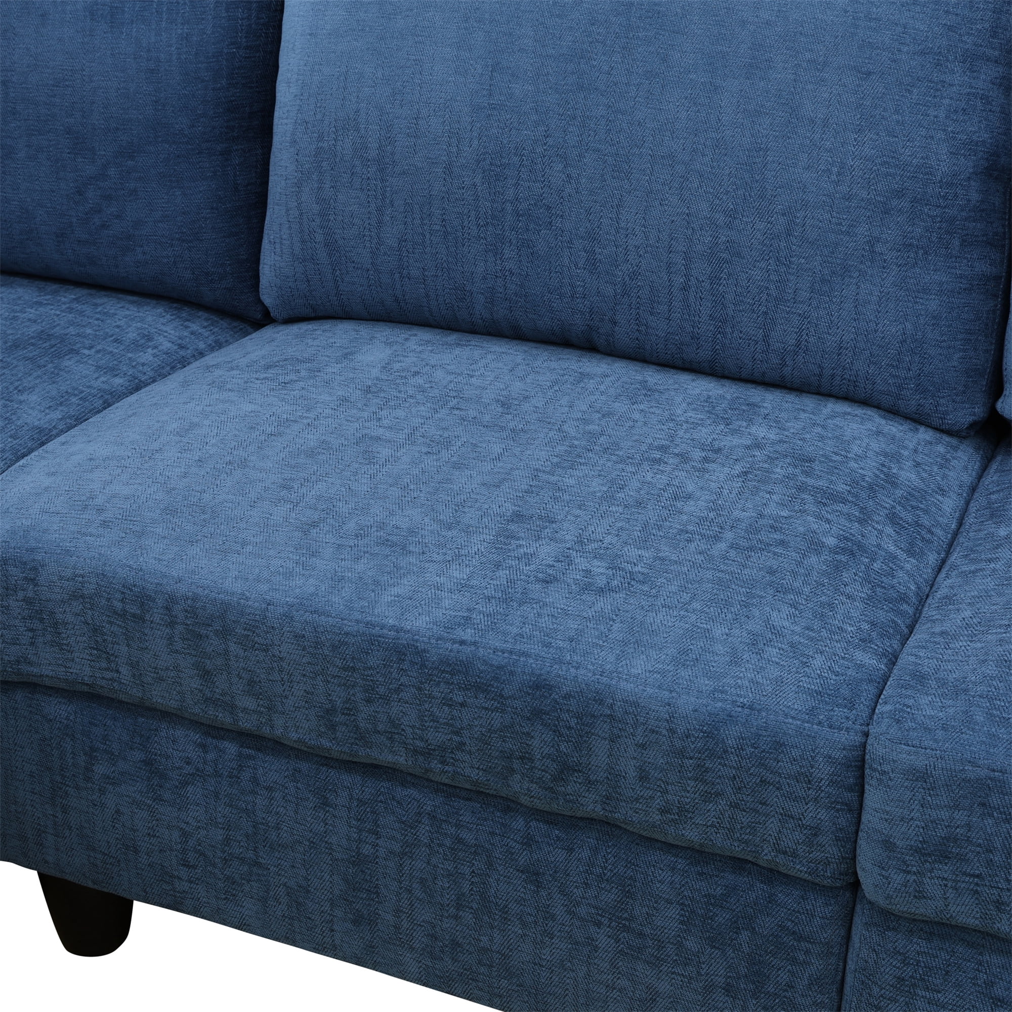 Aukfa Modular Sectional Couch Set - Single Sofa Chair- Flannel - Blue