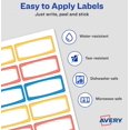 thumbnail image 4 of (3 pack) Avery Durable ID Labels, 3/4" x 1-3/4", Film, Permanent, Neon Border, 60 Labels, 4 of 11