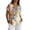 Brown, variant on longantii Womens Spring Tops Trendy Linen Floral Tshirts Modern Fit V-Neckline Short Sleeve Pullover Multi-Color Button Down Clothing Brown L