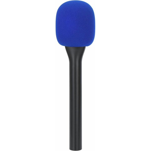 wqlpp-Interview Microphone Handle for RODE Wireless GO II, Wireless PRO, Wireless ME and DJI 2 Mic, Interview GO Handheld Adapter with 1/4" Threaded Holes, Convenient Attaching The Tripod (Blue)