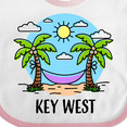 thumbnail image 4 of Inktastic Summer Vacation in Key West Boys or Girls Baby Bib, 4 of 4