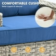 thumbnail image 5 of XIZZI Outdoor Patio Furniture Sets, 6 Pieces Outdoor Sectional wicker patio furniture with Coffee Table and Swivel Chairs, All-Weather Conversation set for Porch, Navy Blue, 5 of 12