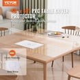 thumbnail image 2 of VEVOR PVC Table Protector 48x48 Inch Clear Plastic Desk Protector 1.5mm Thick, 2 of 9