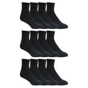 Athletic Works Men's Lightweight Ankle Socks, 12-Pack, Moisture-Wicking, Lightweight Fabric, Fits Shoe Sizes 6-12