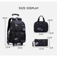 thumbnail image 3 of Con fiambrera, mochilas escolares con ruedas, mochila con ruedas para niños, bolsa con ruedas, equipaje de mano para niños, bolsa de escuela secundaria primaria YONGSHENG Un juego de tres mochilas de trolley, 3 of 3