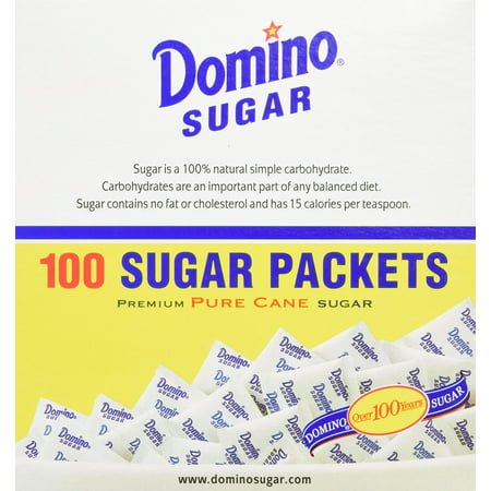 DOMINO SUGAR PACKETS - 100/ 3.54g Packs 100