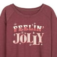 thumbnail image 3 of Instant Message - Christmas - Feelin' Jolly - Women's Lightweight French Terry Long Sleeve Shirt, 3 of 6