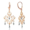 thumbnail image 2 of Galaxy Gold 14k Rose Gold Chandelier Diamonds Earrings, 2 of 3