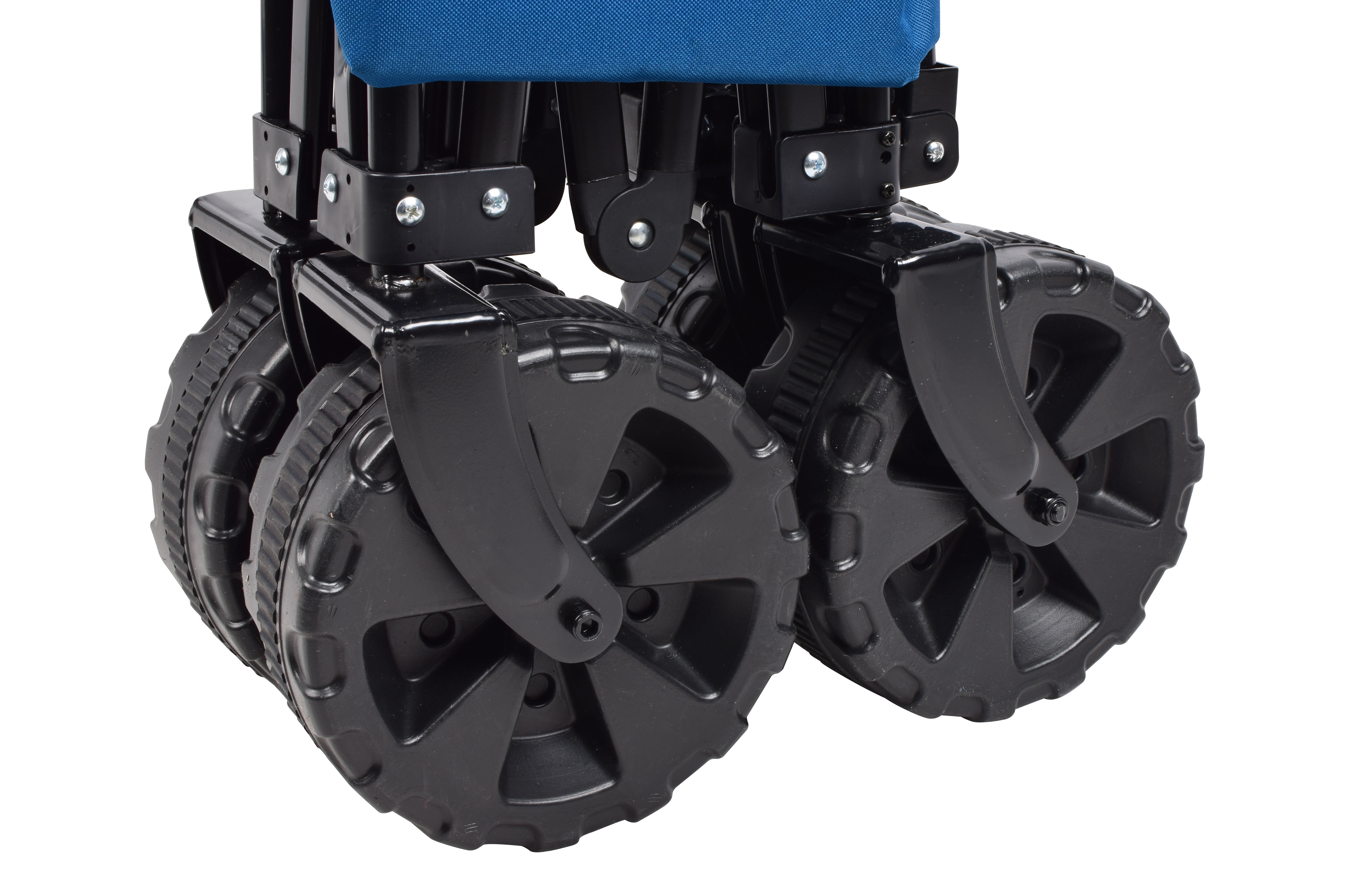 Ozark Trail Camping All-Terrain Folding Wagon with Oversized Wheels, Blue, 23in Height
