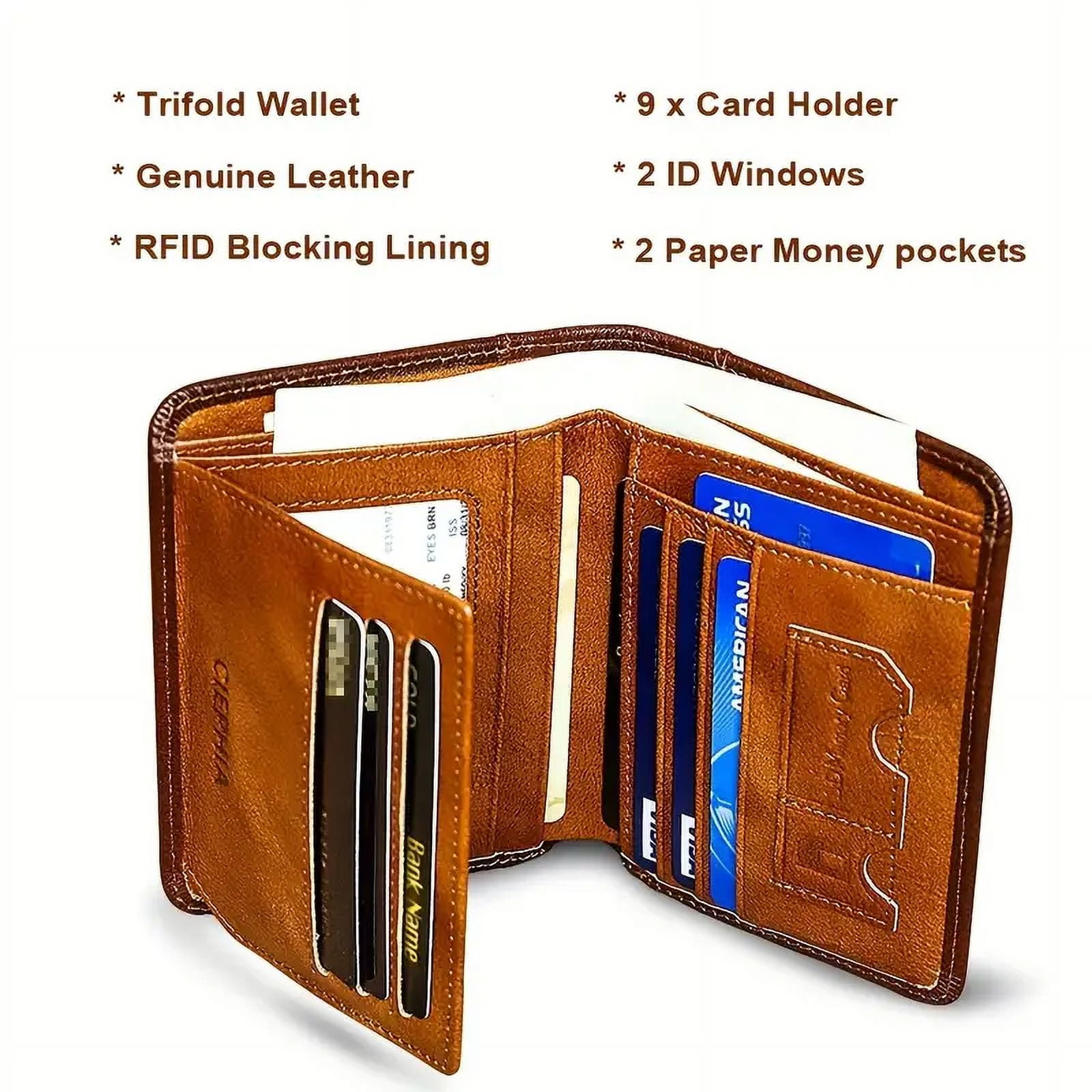 Amazon.com: Men's Vintage Genuine Leather Wallet Handmade