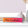 thumbnail image 3 of Chaos Coordinator, Orange and Purple Novelty Office Gift Desk Sign (2 x 8"), 3 of 3
