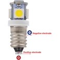 thumbnail image 3 of 10 Pcs Ampoules LED E10 6V Blanc Froid 5SMD 0.5W 50LM (Blanc Chaud), 3 of 4
