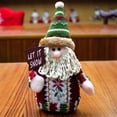thumbnail image 2 of Piezas de Papá Noel sentado, muñeco de nieve de peluche de Papá Noel, reno para mesa de Navidad, escritorio, chimenea, decoración de mesa para el hogar, festival, fiesta, suministro de, 2 of 4